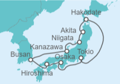 Itinerario del Crucero Japón, Corea Del Sur - Silversea