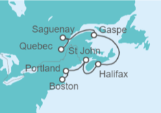 Itinerario del Crucero Canadá y Portland - Silversea