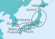 Itinerario del Crucero Japón, Corea Del Sur - Silversea