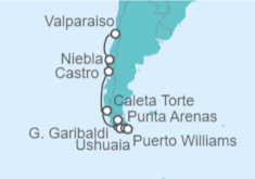 Itinerario del Crucero Chile, Argentina - Silversea