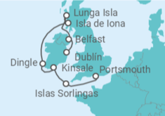 Itinerario del Crucero Desde Portsmouth (Reino Unido) a Dublín (Irlanda del Norte) - Silversea