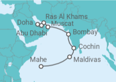 Itinerario del Crucero Desde Mahe a Doha (Qatar) - Silversea