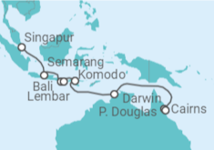 Itinerario del Crucero Indonesia y Australia - Silversea
