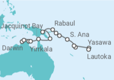 Itinerario del Crucero Australia e Islas Salomón - Silversea