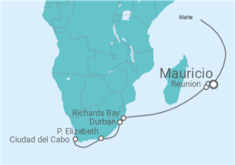 Itinerario del Crucero Vuelta al Mundo 2025: Desde Mahe a Cape Town (Sur África) - Silversea