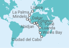 Itinerario del Crucero Desde Ciudad del Cabo (Sudáfrica) a Lisboa - Regent Seven Seas