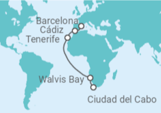 Itinerario del Crucero España, Namibia - Costa Cruceros