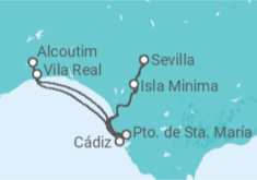 Itinerario del Crucero Encantos de Andalucia - CroisiEurope