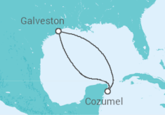 Itinerario del Crucero De Galveston a Cozumel - Carnival Cruise Line