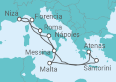 Itinerario del Crucero Islas Griegas, Italia y Francia - NCL Norwegian Cruise Line