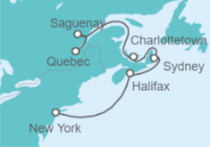 Itinerario del Crucero Canadá - NCL Norwegian Cruise Line