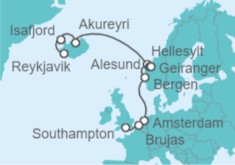 Itinerario del Crucero Aventura por el Norte de Europa, Islandia y Noruega - NCL Norwegian Cruise Line