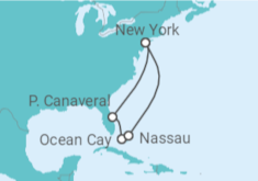 Itinerario del Crucero Islas paradisiacas  TI - MSC Cruceros