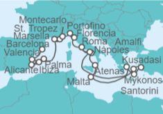 Itinerario del Crucero Desde Barcelona a Venecia - Oceania Cruises