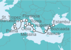 Itinerario del Crucero Desde Barcelona a Atenas - Oceania Cruises