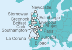 Itinerario del Crucero Reino Unido, Bélgica, Francia, España - Oceania Cruises