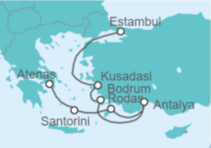 Itinerario del Crucero Atenas y el Mar Egeo - Oceania Cruises