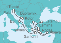 Itinerario del Crucero Desde Estambul (Turquía) a Venecia - Oceania Cruises