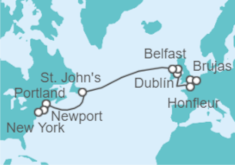 Itinerario del Crucero Bélgica, Francia, Irlanda - Oceania Cruises