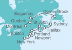Itinerario del Crucero Desde Nueva York a Montreal (Canadá) - Oceania Cruises