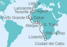 Itinerario del Crucero Desde Ciudad del Cabo, Sudáfrica a Lisboa - Oceania Cruises