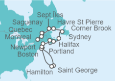 Itinerario del Crucero Desde Boston (EEUU) a Montreal (Canadá) - Oceania Cruises