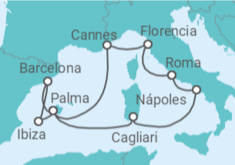 Itinerario del Crucero Mediterráneo Occidental - NCL Norwegian Cruise Line