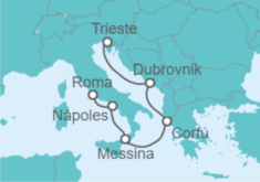 Itinerario del Crucero Italia y Croacia - NCL Norwegian Cruise Line