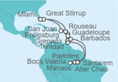 Itinerario del Crucero De Miami a Sudamérica - Regent Seven Seas