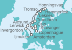 Itinerario del Crucero Fiordos Noruegos - Regent Seven Seas