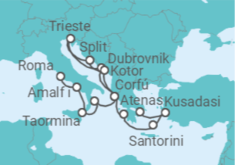 Itinerario del Crucero Mediterráneo y Adriático - Regent Seven Seas