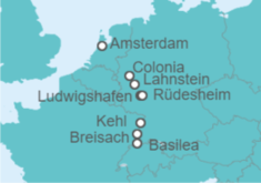 Itinerario del Crucero Desde Basilea (Suiza) a Colonia (Alemania) - AmaWaterways