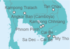 Itinerario del Crucero Kampong Cham - Amadara - AmaWaterways