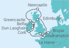 Itinerario del Crucero Islas Britanicas - NCL Norwegian Cruise Line