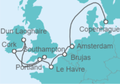 Itinerario del Crucero De Southampton (Londrés) a Copenague - NCL Norwegian Cruise Line