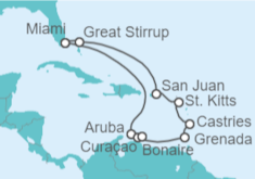 Itinerario del Crucero Aruba, Curaçao, Santa Lucía, Puerto Rico - Oceania Cruises