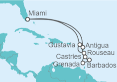 Itinerario del Crucero Antigua Y Barbuda, Santa Lucía, Barbados, Guadalupe - Oceania Cruises