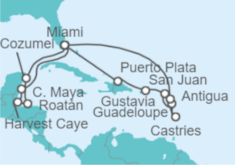 Itinerario del Crucero Puerto Rico, Guadalupe, Santa Lucía, Antigua Y Barbuda, Estados Unidos (EE.UU.), Honduras, Costa ... - Oceania Cruises