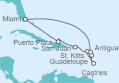 Itinerario del Crucero Puerto Rico, Guadalupe, Santa Lucía, Antigua Y Barbuda - Oceania Cruises