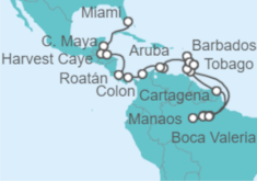 Itinerario del Crucero Desde Miami (EEUU) a Bridgetown (Barbados) - Oceania Cruises