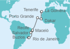 Itinerario del Crucero Brasil - Oceania Cruises