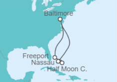 Itinerario del Crucero Bahamas desde Baltimore - Carnival Cruise Line