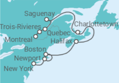 Itinerario del Crucero Desde Nueva York a Montreal (Canadá) - Seabourn