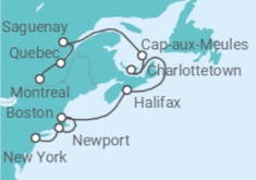 Itinerario del Crucero Desde Montreal (Canadá) a Nueva York - Seabourn