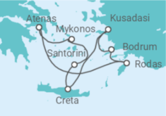 Itinerario del Crucero Atenas, Islas Griegas y Turquía I - NCL Norwegian Cruise Line