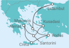 Itinerario del Crucero Turquía e Islas Griegas - NCL Norwegian Cruise Line