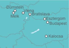 Itinerario del Crucero Las perlas del Danubio - CroisiEurope
