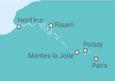 Itinerario del Crucero París y la Costa de Normandía - CroisiEurope