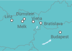 Itinerario del Crucero El hechizo del Danubio  - CroisiEurope