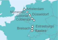 Itinerario del Crucero El Rin y sus tesoros de Basilea a Ámsterdam - CroisiEurope